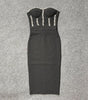 Strapless Sexy Party Elegant Bandage Dress Nail Drill