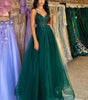 Dark Green Banquet Host Evening Dress