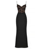 Lace High Waist Long Dress Deep V Strap Fishtail Gown