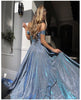 Sequined Large Skirt Tube Top Fashionable With Side-slit Dress