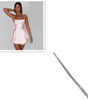 Sexy Satin Suspender Dress - Backless Lace-Up A-Line