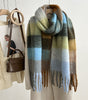 New Mohair Plaid Scarf For Women