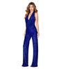 Summer Women's Sleeveless Halter Sequined Jumpsuit