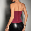 Y2K Faux-Tied Bandeau Vest for Women