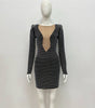 Sexy Rhinestone Bandage One-piece Dress Cross Border Foreign Trade Sexy Tight