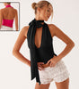 Women's Scarf Lace-up Low-cut Back Cutout Sling Top