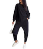 Women's Round Neck Loose And Irregular Long-sleeve Sweater Set