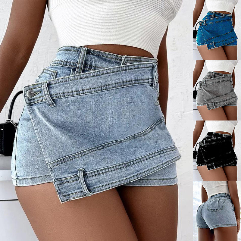 y2k street vintage denim shorts