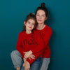 Mother & Daughter Letter Print Sweater