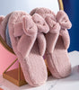 Bowknot Plush Slippers Plush Cotton Slippers