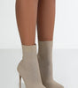 Women's High-heel Point-toe Knitted Stretch Boots