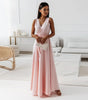 Women's Clothing Solid Color And V-neck Formal Dress