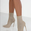 Women's High-heel Point-toe Knitted Stretch Boots