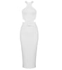 Halter Mini Dress Slim Long Evening Gown