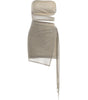 Hollow Out Shiny Design Tube Top Dress Women