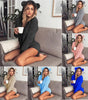 Women autumn winter spring Fleece Long Sleeve Sleepwear Pajamas Night Dress Jumpsuit with cute ears hood