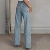 Women's High-end High Waist Straight Personalized Hot Girl High Street Trousers