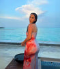 Slim Slit Tube Long Dress Summer Sexy Pint Party Beach Dresses Women's Clothing