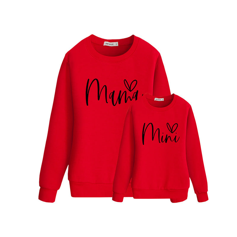 Mother & Daughter Letter Print Sweater