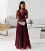 Women's Clothing Solid Color And V-neck Formal Dress