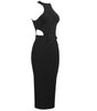 Halter Mini Dress Slim Long Evening Gown