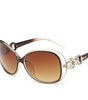 Round face slimming fashion sunglasses lady