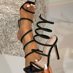 The Serpentine Glam Wrap Heels