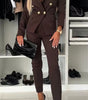 New European And American Women's Clothing Pure Color All-matching Casual Suit