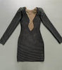 Sexy Rhinestone Bandage One-piece Dress Cross Border Foreign Trade Sexy Tight
