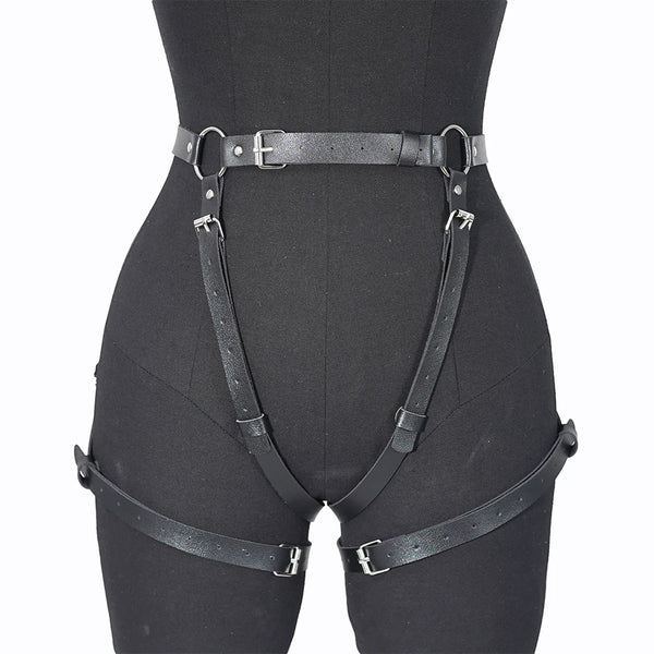 Sexy Leg Harness: Women Sexy Leg Harness: PU Leather Lingerie Bondage.