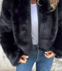 Women's Imitation Fur Turtleneck Zipper Jacket