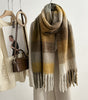 New Mohair Plaid Scarf For Women