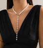 Retro Round Beads Chain Beaded Simple Tassel Long Necklace