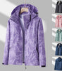 Unisex Printed Hooded Windbreaker – Waterproof, Windproof Zip-Up Jacket