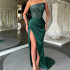 New Green Sequins Long Sleeveless Fashion One-piece Long Evening Dress