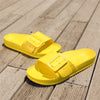 Solid Buckle Home Slippers Summer Non-slip Floor Bathroom Slipper Women Garden House Shoes