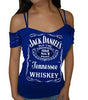 Summer Women T-Shirts Sexy Cold Shoulder Short Sleeved T Shirt