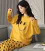 Pajamas Set Women Cute Cartoon Print Sleepwear 2 Piece Lounge Sets