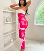 Slim Slit Tube Long Dress Summer Sexy Pint Party Beach Dresses Women's Clothing