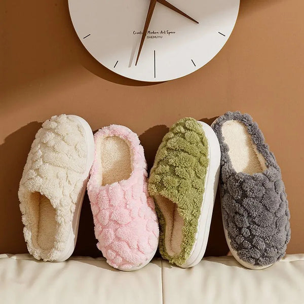 Women's Warm Plush Non Slip Cotton Slippers