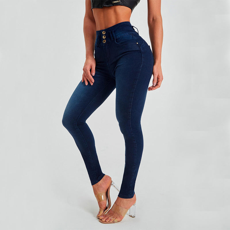 High Waist Jeans Women's Skinny Trousers Tight Stretch