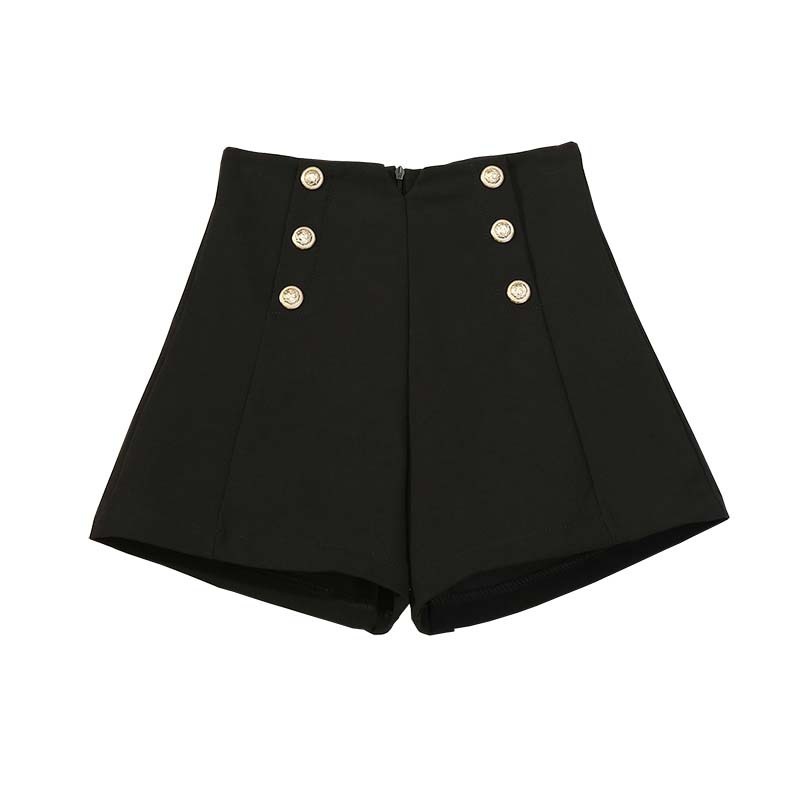 Double Breasted Shorts Female High Waist Casual Shorts