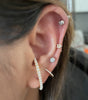 Mini Thin Copper Inlaid Zircon Simple Earrings