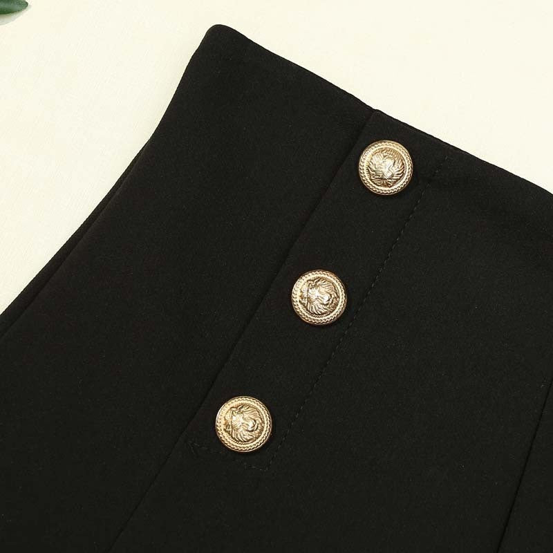 Double Breasted Shorts Female High Waist Casual Shorts