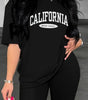 Women's Sporty Print T-Shirt & Shorts Set