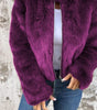 Women's Imitation Fur Turtleneck Zipper Jacket