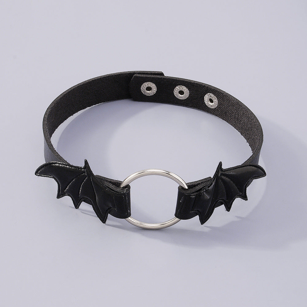 Gothic Punk Vampir Herz Flügel Halskette Halsband