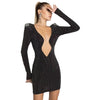 Sexy Rhinestone Bandage One-piece Dress Cross Border Foreign Trade Sexy Tight