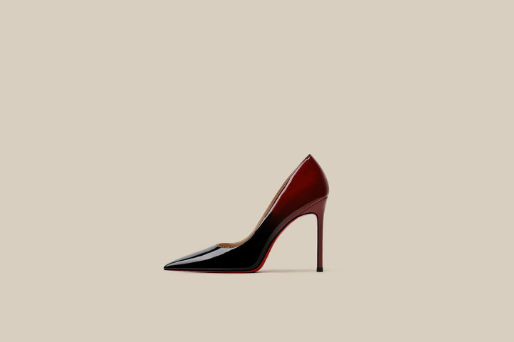 Noir Flame | Patent Gradient Pointed-Toe Stiletto Heels