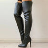Women's Pointed Toe Stiletto Heel Over-the-knee Back Zipper Boots